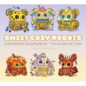 Paintress, Picadoo Sweet Cozy Robots Coloring Book: Cute Robot Illustrations with Coloring Examples – Fun & Easy to Color for Kids, Teens & Adults (8.5 x 8.5 in, 100 Pages) Paintress, Picadoo Sweet Cozy Robots Coloring Book: Cute Robot Illustrations with Coloring Examples – Fun & Easy to Color for Kids, Teens & Adults (8.5 x 8.5 in, 100 Pages)