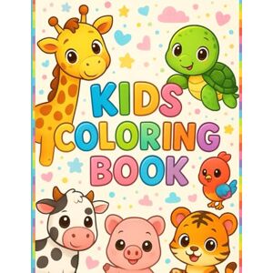 Prasad, Mr Shiva Cute Animals Fun Coloring Book for Kids Ages 3-6: Simple, Fun, and Easy-to-Color Animal Pictures for Kids Ages 3–6 Prasad, Mr Shiva Cute Animals Fun Coloring Book for Kids Ages 3-6: Simple, Fun, and Easy-to-Color Animal Pictures for Kids Ages 3–6
