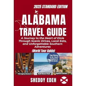 Edeh, Sheddy ALABAMA TRAVEL GUIDE: A Journey to the Heart of Dixie Through Scenic Drives, Local Eats, and Unforgettable Southern Adventures Edeh, Sheddy ALABAMA TRAVEL GUIDE: A Journey to the Heart of Dixie Through Scenic Drives, Local Eats, and Unforgettable Southern Adventures