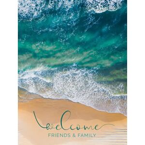 Holiday, Happy Welcome Friends & Family: Hardcover Guest Book For Beach House: Visitors Book LARGE- 100 Pages 8.25" x 11", Aesthetic Sign-in Book & Guest Comments ... (hardcover guest book for vacation home) Holiday, Happy Welcome Friends & Family: Hardcover Guest Book For Beach House: Visitors Book LARGE- 100 Pages 8.25" x 11", Aesthetic Sign-in Book & Guest Comments ... (hardcover guest book for vacation home)