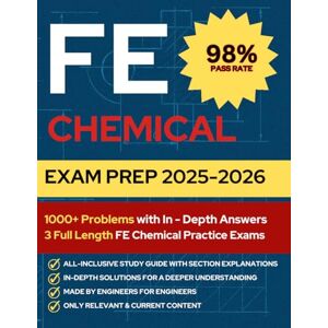 Guides, GradPass FE Chemical Exam Prep: Pass the EIT/FE exam with 1000+ Practice Problems, Chapter Summaries and 3 Full Length Practice Exams wit Guides, GradPass FE Chemical Exam Prep: Pass the EIT/FE exam with 1000+ Practice Problems, Chapter Summaries and 3 Full Length Practice Exams wit