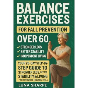 Sharpe, Luna Balance Exercises for Fall Prevention Over 60: Your 28-Day Step-by-Step Guide to Stronger Legs, Better Stability & Independent Living With Progress Tracking Tools Sharpe, Luna Balance Exercises for Fall Prevention Over 60: Your 28-Day Step-by-Step Guide to Stronger Legs, Better Stability & Independent Living With Progress Tracking Tools