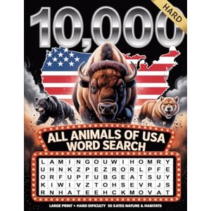 Bayi's Boundless Tales All Animals of USA Word Search — 10,000 Words: Large Print • Hard Difficulty • 50 States Nature & Habitats (All Animals of the 50 States) Bayi's Boundless Tales All Animals of USA Word Search — 10,000 Words: Large Print • Hard Difficulty • 50 States Nature & Habitats (All Animals of the 50 States)
