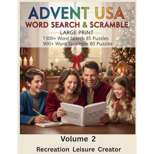 Leisure Advent USA Word Search & Scramble (Large Print): 1300+ Word Search, 85 Puzzles 900+ Word Scramble, 80 Puzzles: Designed For All Ages : Teens, Adults And Kids (With Adult Guidance). Leisure Advent USA Word Search & Scramble (Large Print): 1300+ Word Search, 85 Puzzles 900+ Word Scramble, 80 Puzzles: Designed For All Ages : Teens, Adults And Kids (With Adult Guidance).