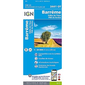 Institut Géographique National Barrême / Vallée de l'Asse / PNR du Verdon: 3441OT (TOP 25) Institut Géographique National Barrême / Vallée de l'Asse / PNR du Verdon: 3441OT (TOP 25)