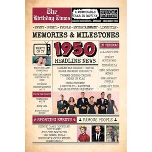 Whitmore, Amelia R. 1950 The Birthday Times: Memories, Milestones, and a Memorable Year in Review: Relive 1950 Through Sports, People, Lifestyle and Entertainment. The Perfect Birthday Gift for Someone Special Whitmore, Amelia R. 1950 The Birthday Times: Memories, Milestones, and a Memorable Year in Review: Relive 1950 Through Sports, People, Lifestyle and Entertainment. The Perfect Birthday Gift for Someone Special