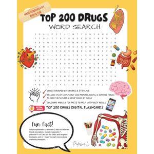 L, Professor Top 200 Drugs Made Ridiculously Easy & Fun Word Search: Fun & Easy Pharmacology Review with Word Searches, Coloring Pages, and Flashcards to Help You ... & Allied Health Exams (PTCB Exam Study Guide) L, Professor Top 200 Drugs Made Ridiculously Easy & Fun Word Search: Fun & Easy Pharmacology Review with Word Searches, Coloring Pages, and Flashcards to Help You ... & Allied Health Exams (PTCB Exam Study Guide)