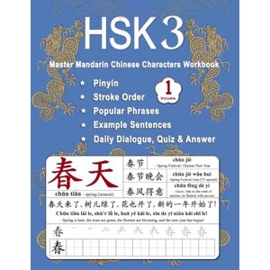 Ping, Shu HSK 3 Master Mandarin Chinese Characters Workbook Volume 1: Learn Mandarin Chinese for Beginners New Words, Pinyin, Stroke Order, Popular ... Practice Book (Master Chinese Characters) Ping, Shu HSK 3 Master Mandarin Chinese Characters Workbook Volume 1: Learn Mandarin Chinese for Beginners New Words, Pinyin, Stroke Order, Popular ... Practice Book (Master Chinese Characters)