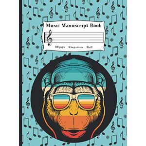 Press, Mela Music Music Manuscript Book For Kids: Wide Staff Music Notebook Blank Sheet Music Paper With 6 Staves Retro Monkey Press, Mela Music Music Manuscript Book For Kids: Wide Staff Music Notebook Blank Sheet Music Paper With 6 Staves Retro Monkey