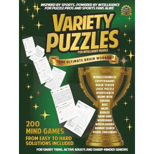 VARGAS, Pasatiempos VARIETY PUZZLES FOR INTELLIGENT PEOPLE: 200 VARIED MIND GAMES FOR TEENS, ADULTS, SENIORS: CLASSIC WORDS AND NUMBERS ACTIVITIES, BRAIN TEASERS, LOGIC, ... FOR MEN AND WOMEN) (THE SPORT OF THE MIND) VARGAS, Pasatiempos VARIETY PUZZLES FOR INTELLIGENT PEOPLE: 200 VARIED MIND GAMES FOR TEENS, ADULTS, SENIORS: CLASSIC WORDS AND NUMBERS ACTIVITIES, BRAIN TEASERS, LOGIC, ... FOR MEN AND WOMEN) (THE SPORT OF THE MIND)