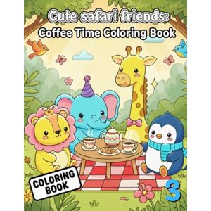 Batista, Danyell Cute Safari Friends: Coffee Time Coloring Book: A Cozy and Relaxing Coloring Book for Adults and Teens Featuring Cute Animal Friends (Cozy Wild Friends Collection) Batista, Danyell Cute Safari Friends: Coffee Time Coloring Book: A Cozy and Relaxing Coloring Book for Adults and Teens Featuring Cute Animal Friends (Cozy Wild Friends Collection)