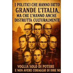 Maugeri, Orazio I POLITICI CHE HANNO FATTO GRANDE L'ITALIA MA CHE L'HANNO ANCHE DISTRUTTA CULTURAMENTE: VOGLIA SOLO DI POTERE E NON AVERE IL CORRAGGIO DI DIRE NO (IL MIRACOLO) Maugeri, Orazio I POLITICI CHE HANNO FATTO GRANDE L'ITALIA MA CHE L'HANNO ANCHE DISTRUTTA CULTURAMENTE: VOGLIA SOLO DI POTERE E NON AVERE IL CORRAGGIO DI DIRE NO (IL MIRACOLO)