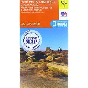 Ordnance Survey The Peak District: Dark Peak Area Weatherproof Peak District National Park OS Explorer Active Map OL01 England Walks Hiking Maps Adventure Ordnance Survey The Peak District: Dark Peak Area Weatherproof Peak District National Park OS Explorer Active Map OL01 England Walks Hiking Maps Adventure