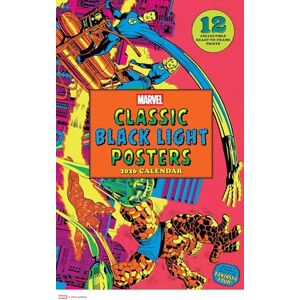 Marvel Entertainment Marvel Classic Black Light 2026 Poster Calendar with 12 Frameable Prints Marvel Entertainment Marvel Classic Black Light 2026 Poster Calendar with 12 Frameable Prints