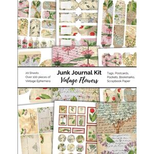 Brand, Hobira Junk Journal Kit Vintage Flowers: Vintage Ephemera for Junk Journals Vintage Scrapbook Embellishments Tags Pockets Postcards Bookmarks Scrapbook Paper Brand, Hobira Junk Journal Kit Vintage Flowers: Vintage Ephemera for Junk Journals Vintage Scrapbook Embellishments Tags Pockets Postcards Bookmarks Scrapbook Paper