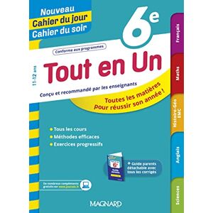 Randanne, Florence Tout en Un 6e Leçons, méthodes et exercices Nouveau Cahier du jour Cahier du soir: Toutes les matières pour réussir son année Randanne, Florence Tout en Un 6e Leçons, méthodes et exercices Nouveau Cahier du jour Cahier du soir: Toutes les matières pour réussir son année