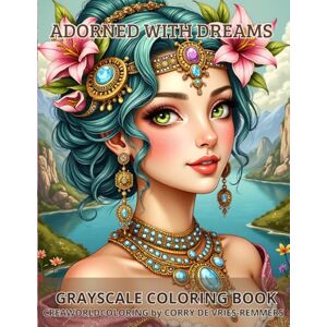 de Vries-Remmers, Corry Adorned with Dreams: Grayscalecoloring book for adults de Vries-Remmers, Corry Adorned with Dreams: Grayscalecoloring book for adults