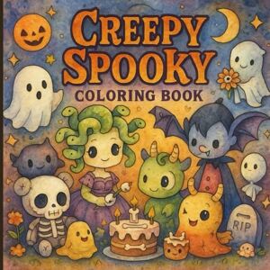 Publishing, Letgrow Creepy Spooky Coloring Book: A Creepy Cute Halloween Coloring Book for Kids, Teens, and Adults Featuring Kawaii Monsters, Ghosts, Skeletons, and Spooky Fun Publishing, Letgrow Creepy Spooky Coloring Book: A Creepy Cute Halloween Coloring Book for Kids, Teens, and Adults Featuring Kawaii Monsters, Ghosts, Skeletons, and Spooky Fun