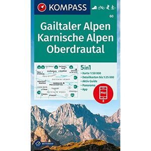 Gailtaler Alpen / Karnische Alpen / Oberdrautal +Aktiv Guide (60): 5in1 Wanderkarte, mit Panorama, Aktiv Guide und Detailkarten inklusive Karte zur ... Fahrradfahren. Skitouren. Langlaufen. Gailtaler Alpen / Karnische Alpen / Oberdrautal +Aktiv Guide (60): 5in1 Wanderkarte, mit Panorama, Aktiv Guide und Detailkarten inklusive Karte zur ... Fahrradfahren. Skitouren. Langlaufen.