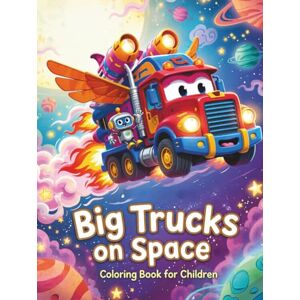 Schneider, Lena Big Trucks on Space Coloring Book for Children: Cute and Easy Truck Coloring Pages for Little Space Explorers Schneider, Lena Big Trucks on Space Coloring Book for Children: Cute and Easy Truck Coloring Pages for Little Space Explorers