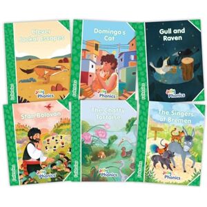 Van-Pottelsberghe, Louise Jolly Phonics Folktales Green Readers (Level 3) Complete Set (1-6): in Precursive Letters (British English edition) Van-Pottelsberghe, Louise Jolly Phonics Folktales Green Readers (Level 3) Complete Set (1-6): in Precursive Letters (British English edition)