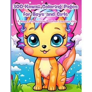 J. Sykes, Gary 300 Kawaii Coloring Pages for Boys and Girls: A Mega Cute Activity Book for Creative Kids: Big Book of Kawaii Cuteness! Perfect for Kids Ages 3–8 Who Love Coloring Smiling Things J. Sykes, Gary 300 Kawaii Coloring Pages for Boys and Girls: A Mega Cute Activity Book for Creative Kids: Big Book of Kawaii Cuteness! Perfect for Kids Ages 3–8 Who Love Coloring Smiling Things