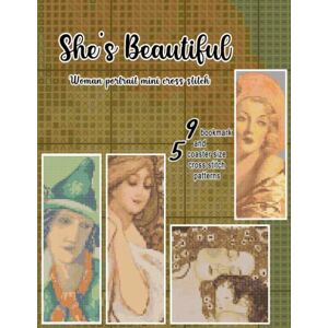MsKapolo, TheCrossStitch by She’s beautiful mini cross stitch pattern: 14 woman portrait artworks by Alphonse Mucha, Gustav Klimt, Edward Mason Eggleston, and more, color chart in bookmark and square coaster size MsKapolo, TheCrossStitch by She’s beautiful mini cross stitch pattern: 14 woman portrait artworks by Alphonse Mucha, Gustav Klimt, Edward Mason Eggleston, and more, color chart in bookmark and square coaster size
