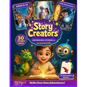 K., Tolga Story Creators: Fun Story Starters for Kids Ages 8–12: 30 Magical Writing Prompts with Illustrations and Blank Pages to Create Your Own Adventures K., Tolga Story Creators: Fun Story Starters for Kids Ages 8–12: 30 Magical Writing Prompts with Illustrations and Blank Pages to Create Your Own Adventures