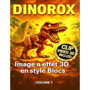 tm, Dinorex DINOROX™: Image à effet 3D en style blocs tm, Dinorex DINOROX™: Image à effet 3D en style blocs
