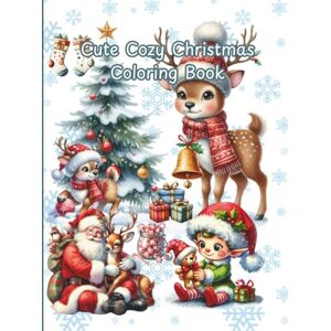 Boutique, Once In A Blue Moon Cute Cozy Christmas Coloring Book Boutique, Once In A Blue Moon Cute Cozy Christmas Coloring Book