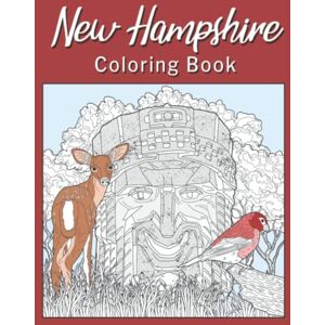 Publishing, PaperLand New Hampshire Coloring Book: Adult Coloring Pages, Painting on USA States Landmarks and Iconic, Stress Relief Pictures, Gifts for New Hampshire Tourist Publishing, PaperLand New Hampshire Coloring Book: Adult Coloring Pages, Painting on USA States Landmarks and Iconic, Stress Relief Pictures, Gifts for New Hampshire Tourist
