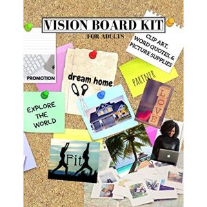 Kits, PFM Publishing Vision Board Kit for Adults: Clip Art, Word Quotes, & Picture Supplies Creative Motivational Visualization Journal Law of Attraction Guide Soft Cover 8.5x11 (Vision, Set, Goal Trackers) Kits, PFM Publishing Vision Board Kit for Adults: Clip Art, Word Quotes, & Picture Supplies Creative Motivational Visualization Journal Law of Attraction Guide Soft Cover 8.5x11 (Vision, Set, Goal Trackers)