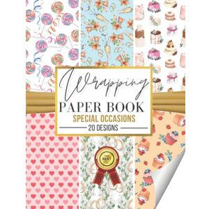 Blossom Press, Hello Wrapping Paper Book: Special Occasion Designs 20 Sheets of High-Quality Gift Wrapping Paper Blossom Press, Hello Wrapping Paper Book: Special Occasion Designs 20 Sheets of High-Quality Gift Wrapping Paper