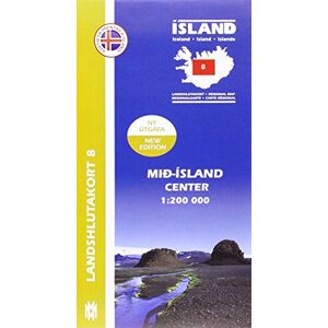 Mál og menning Central Iceland Map 1: 200 000: Regional map 8 Mál og menning Central Iceland Map 1: 200 000: Regional map 8