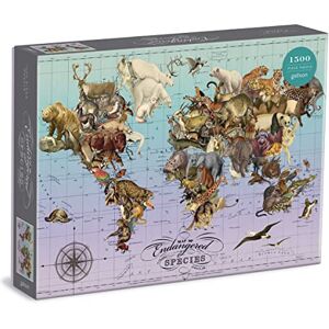 Galison 9780735369900 Wendy Gold Endangered Species 1500 Piece Puzzle Galison 9780735369900 Wendy Gold Endangered Species 1500 Piece Puzzle