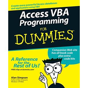 Simpson, Alan Access VBA Programming For Dummies Simpson, Alan Access VBA Programming For Dummies