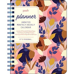 Posh: Perpetual Planner Undated Monthly/Weekly Calendar: Pink Silhouette Floral Posh: Perpetual Planner Undated Monthly/Weekly Calendar: Pink Silhouette Floral