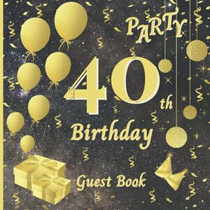 Book, Vintage Guest 40th Birthday Guest Book: Gold Sparkle and Glitter Black Happy Birthday Party Guest Book for 40th Birthday Parties Record Memories, Celebration Keepsake Guestbook,Full-color Book, Vintage Guest 40th Birthday Guest Book: Gold Sparkle and Glitter Black Happy Birthday Party Guest Book for 40th Birthday Parties Record Memories, Celebration Keepsake Guestbook,Full-color