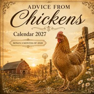 Chickens Calendar 2027 LLC Advice from Chickens Calendar 2027: 365 Days of Farmyard Fun, Chicken Photography, Daily Inspiration, Life Lessons, Monthly Planner Pages & Bonus Early 2028 Pages Chickens Calendar 2027 LLC Advice from Chickens Calendar 2027: 365 Days of Farmyard Fun, Chicken Photography, Daily Inspiration, Life Lessons, Monthly Planner Pages & Bonus Early 2028 Pages