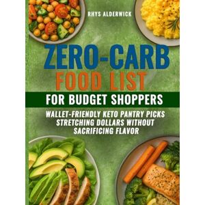 Alderwick, Rhys Zero-Carb Food List For Budget Shoppers: Wallet-Friendly Keto Pantry Picks Stretching Dollars Without Sacrificing Flavor Alderwick, Rhys Zero-Carb Food List For Budget Shoppers: Wallet-Friendly Keto Pantry Picks Stretching Dollars Without Sacrificing Flavor