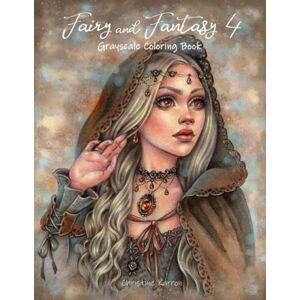 Karron, Christine Fairy and Fantasy 4 Grayscale Coloring Book Karron, Christine Fairy and Fantasy 4 Grayscale Coloring Book