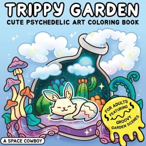 Cowboy, A Space Trippy Garden: Cute Psychedelic Art Coloring Book for Adults Featuring Groovy Garden Scenes Cowboy, A Space Trippy Garden: Cute Psychedelic Art Coloring Book for Adults Featuring Groovy Garden Scenes