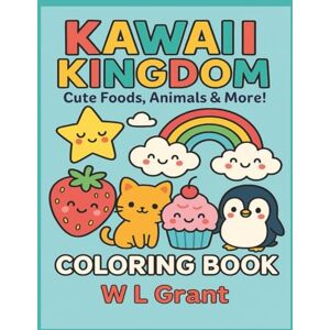 GRANT, W L Kawaii Kingdom: Cute Foods, Animals & More: Children's Coloring Book, Foods, Animals, Objects. 8.5x11 with 80 Pages GRANT, W L Kawaii Kingdom: Cute Foods, Animals & More: Children's Coloring Book, Foods, Animals, Objects. 8.5x11 with 80 Pages