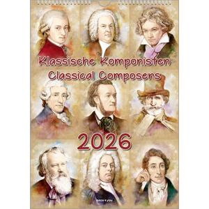 Bach Jr., Peter Komponisten-Kalender, ein Musik-Kalender 2026, DIN A4: Klassische Komponisten Classical Composers Bach Jr., Peter Komponisten-Kalender, ein Musik-Kalender 2026, DIN A4: Klassische Komponisten Classical Composers