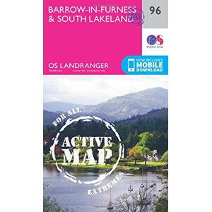 Ordnance Survey Barrow-in-Furness & South Lakeland Map Weatherproof Morecambe Bay OS Landranger Active Map 96 England Walks Cycling Days Out Maps Adventure: 096 Ordnance Survey Barrow-in-Furness & South Lakeland Map Weatherproof Morecambe Bay OS Landranger Active Map 96 England Walks Cycling Days Out Maps Adventure: 096