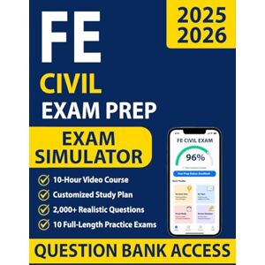 Crainstone, Jeremy FE Civil Exam Prep: All-in-One Study Guide with 10 Full-Length Tests, 2000+ Exam-Style Problems and a Study Plan. Includes 20 Tips from Successful Students and Strategies to Spot Trick Questions Crainstone, Jeremy FE Civil Exam Prep: All-in-One Study Guide with 10 Full-Length Tests, 2000+ Exam-Style Problems and a Study Plan. Includes 20 Tips from Successful Students and Strategies to Spot Trick Questions
