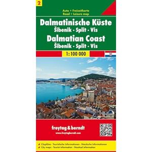 Freytag & Berndt Dalmatian Coast 2 Sibenik/Split/Vis f&b: Toeristische wegenkaart 1:100 000 Freytag & Berndt Dalmatian Coast 2 Sibenik/Split/Vis f&b: Toeristische wegenkaart 1:100 000