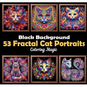 Lee 53 Fractal Cat Portraits: Stress Relief Scratch Art Style Coloring Book for Adults & Teens, Fractal on Black Background, Mindfulness Relaxation (Midnight Black Background Coloring Series) Lee 53 Fractal Cat Portraits: Stress Relief Scratch Art Style Coloring Book for Adults & Teens, Fractal on Black Background, Mindfulness Relaxation (Midnight Black Background Coloring Series)