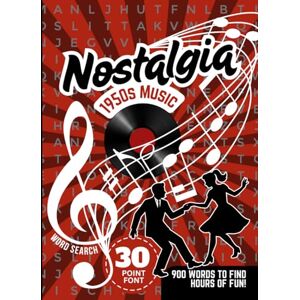 Letterly Wordsworth, Lexi 30 Font Word Search Book For Seniors: Hardcover / 1950s Music / Nostalgia Searches / Extra Large Print / Jumbo Letters Easy To Read / 50 Nostalgic Themed Puzzles / Adults Elderly Citizen Gift Letterly Wordsworth, Lexi 30 Font Word Search Book For Seniors: Hardcover / 1950s Music / Nostalgia Searches / Extra Large Print / Jumbo Letters Easy To Read / 50 Nostalgic Themed Puzzles / Adults Elderly Citizen Gift