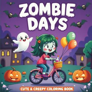 Book, Stky Zombie Days – Cute & Creepy Coloring Book: Adorable Zombies, Funny Ghosts, Pumpkins and Spooky Scenes to Color – Halloween Coloring Fun for Kids and Teens Book, Stky Zombie Days – Cute & Creepy Coloring Book: Adorable Zombies, Funny Ghosts, Pumpkins and Spooky Scenes to Color – Halloween Coloring Fun for Kids and Teens
